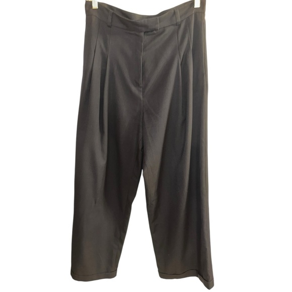 Free People high Rise Wide Leg Pleated Pants Woman’s Black Color Size 6 - Picture 1 of 10